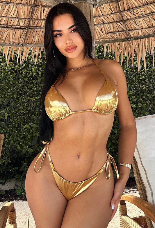 Gold swimsuit